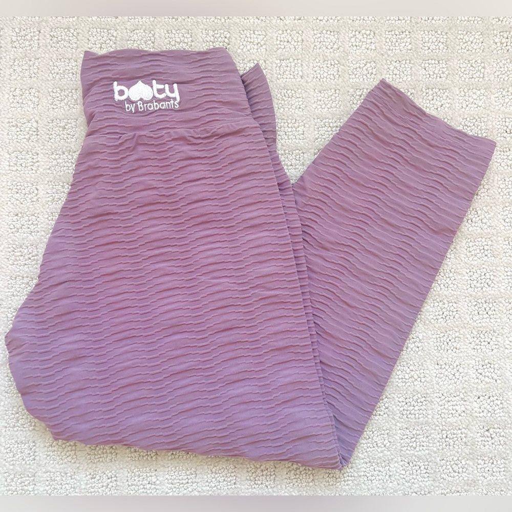Booty By Brabants Mauve Textured Cropped Leggings